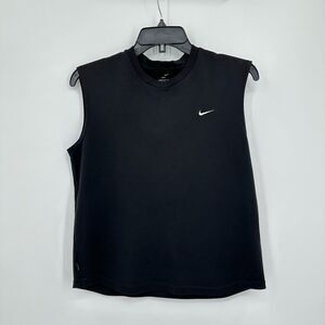 Nike Dri-Fit Muscle Tee Tank Top Kids L Black Activewear‎ Running Basketball